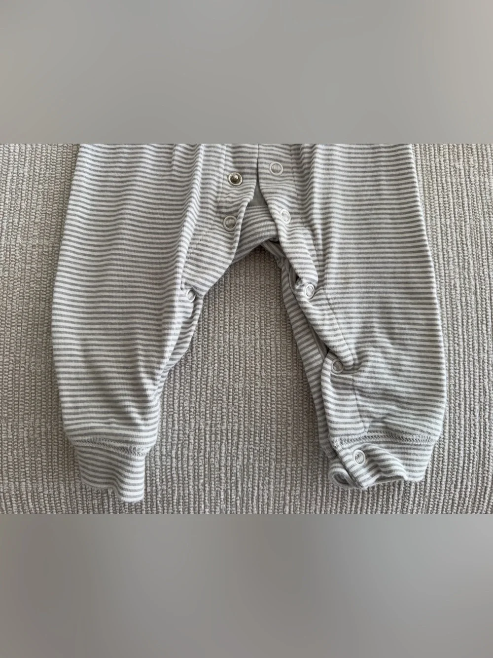 Carter's Gray Striped Footed One-Piece with Giraffe